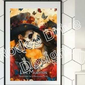 Dia De Los Muertos Love You Forever Stunning Day of the Dead Print by Navarro
